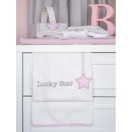 Baby Oliver Lucky Star Pink Κουβέρτα Πικέ 100x140 des.308  ΚΟΥΒΕΡΤΑ ΠΙΚΕ 80x100